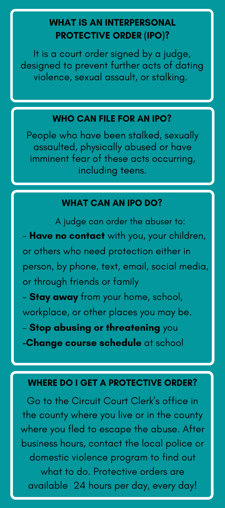 Interpersonal Protective Order AppalReD Legal Aid